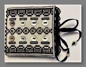 Buttons and Black Lace Needle Book
