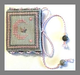 Crescent Moon and Stars Tiny Needlebook